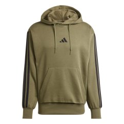 adidas Essentials Fleece 3-Stripes pánska mikina Olive Strata