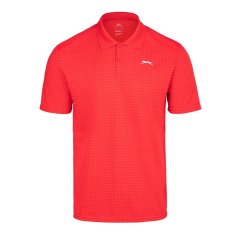 Slazenger Check Golf Polo Mens Red
