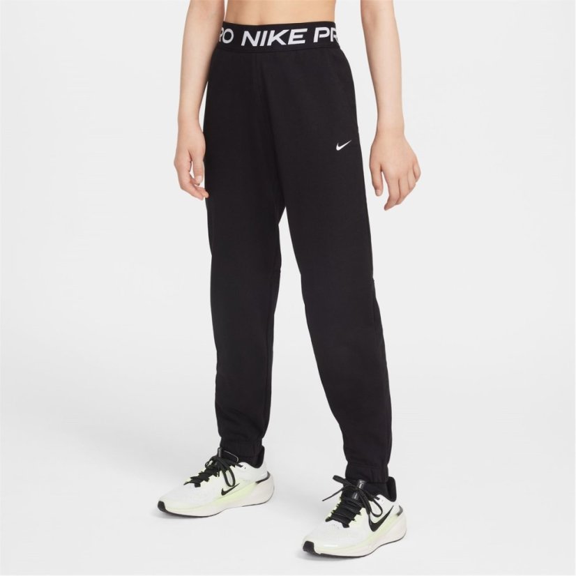 Nike Pro Dri-FIT Jogging Bottoms Juniors Black