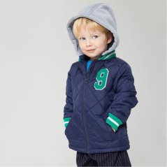 Firetrap Kids' Detachable Hood Long Sleeve Varsity Jacket Navy