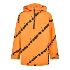 Diadora Men's Anorak Rain Anorak Orange/Blk