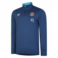 Umbro England Rugby Mid Layer Hoodie Adults Ensign Blue