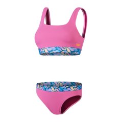 Speedo Women's Text Deep Two Piece Swimsuits Purple