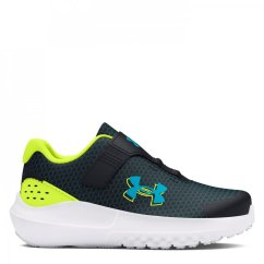 Under Armour Surge 4 AC Running Shoes Unisex Infants Black/ Teal
