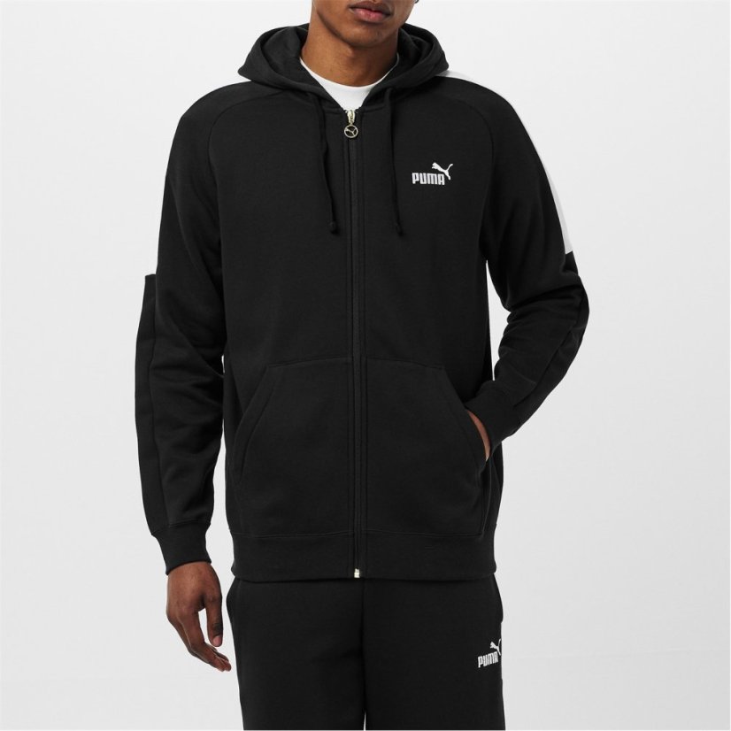 Puma Men's Fleece Tracksuit Black/White