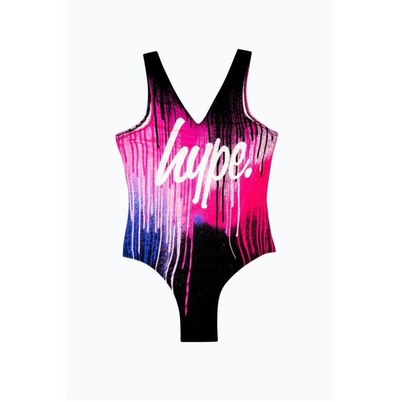 Hype Kids' Drips One Piece Swimsuit Multi