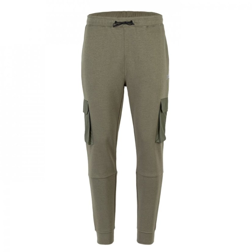 Everlast Fleece Cargo Joggers Mens Khaki