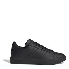 adidas Womens Grand Court Sneakers Triple Black