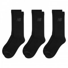 New Balance Kids 3 Pack of Crew Socks Black