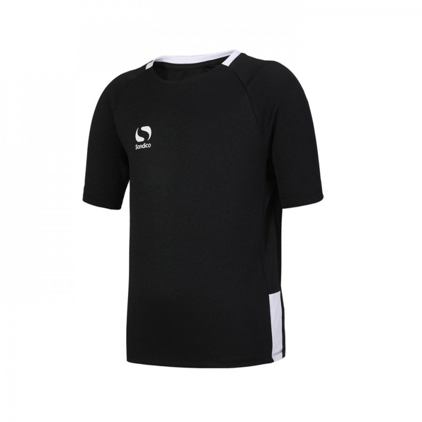 Sondico Fundamental Polo T Shirt Junior Boys Black/White