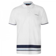 Pierre Cardin Button Stripe Polo Shirt velikost M