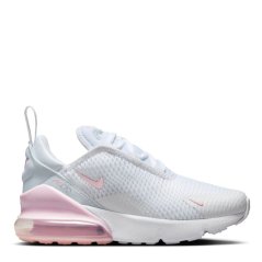Nike Air Max 270 Little Kids' Shoe Wht/Pink/Grey