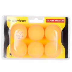Carlton Club Table Tennis Balls 6 Pack Adults Orange