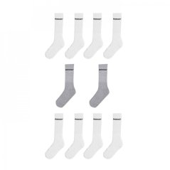 Donnay 10 Pack Quarter Socks Plus Size 12+ White