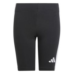 adidas Essentials Girls 3-Stripes Shorts Kids Black/White
