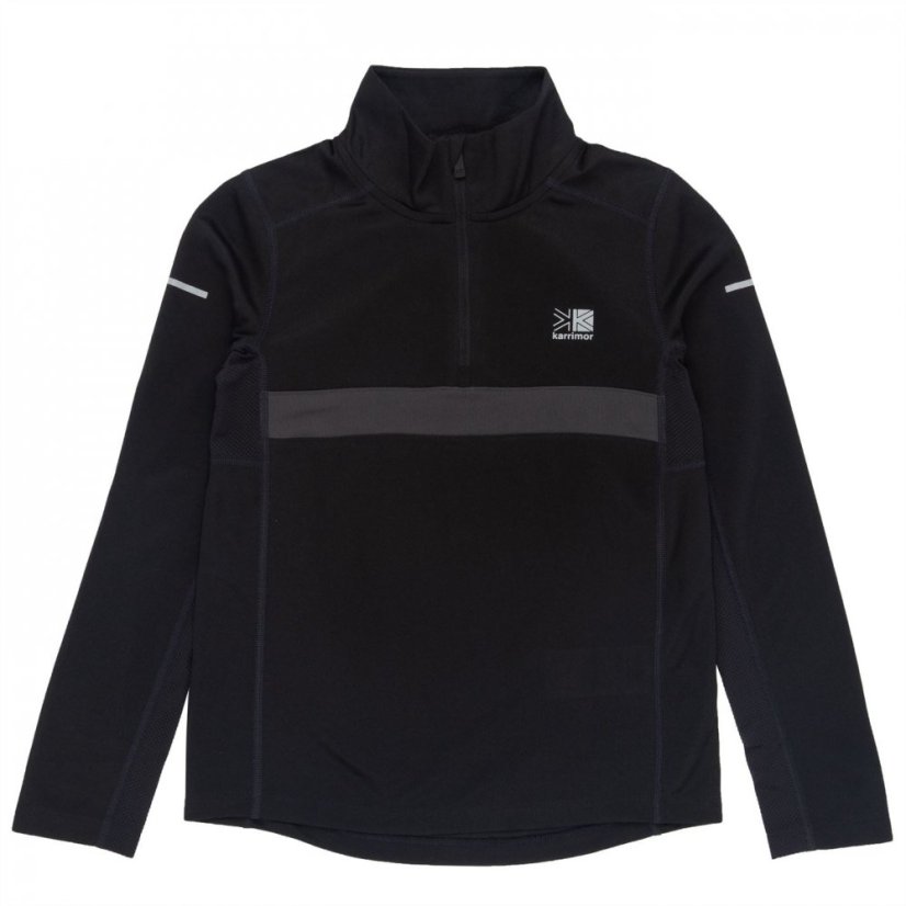 Karrimor Long Sleeve Zip Top Junior Boys Black