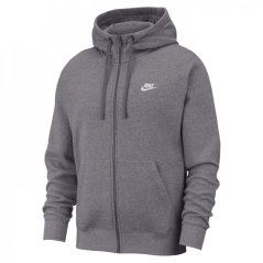 Nike Sportswear Club Fleece Men's Full-Zip Hoodie Charcoal/White
