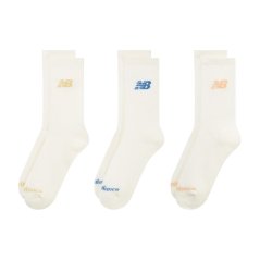 New Balance Everyday Crew Socks 3-Pack Adults Ecru