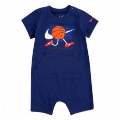 Nike Short Sleeve Romper Baby Boys Blue Void