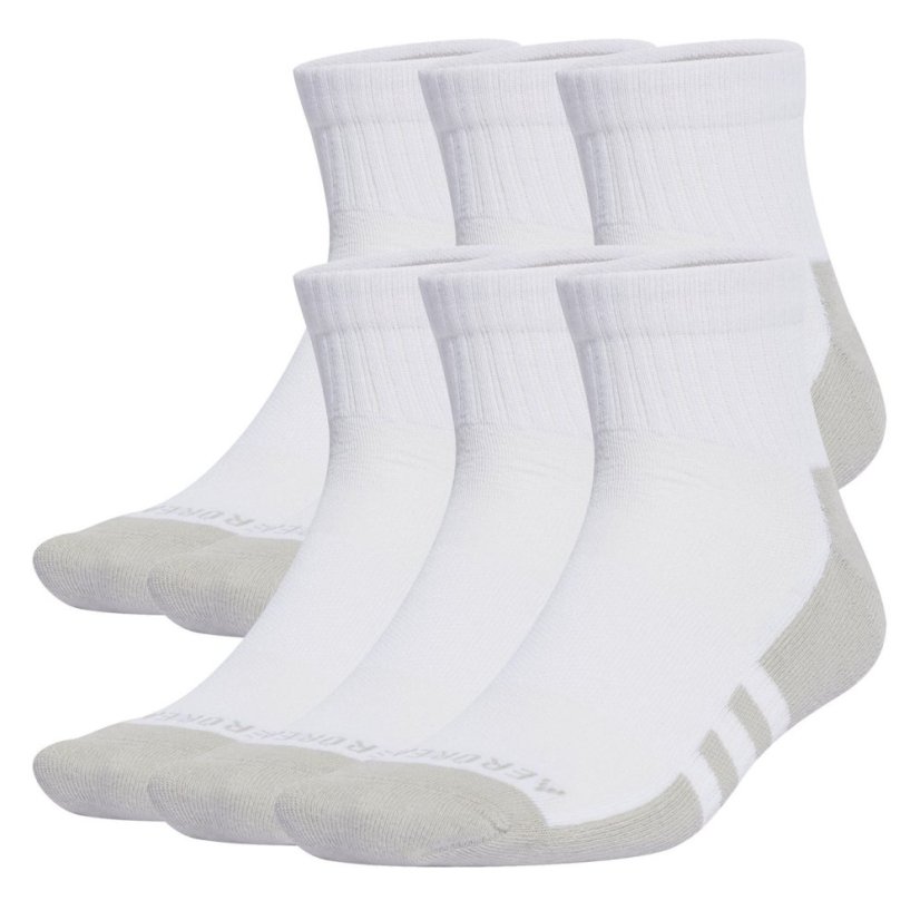 adidas Aeroready Ankle 6 Pack Socks Womens White/Grey