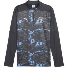 Puma Manchester City Pre Match Quarter-Zip Top 2024 2025 Adults Grey Cool/Grey
