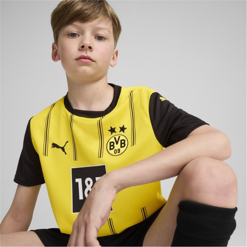 Puma Borussia Dortmund Home Shirt 2024 2025 Juniors Yellow