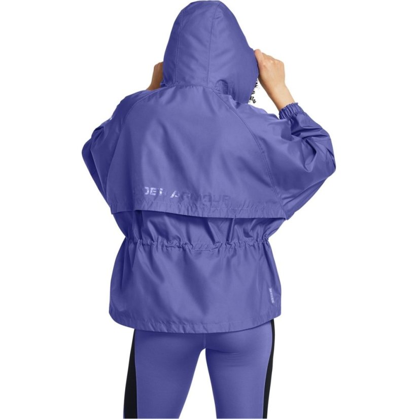 Under Armour Women's Rush Woven Full Zip Performance Training Jacket Purple