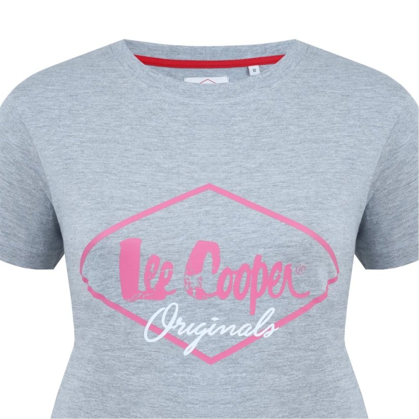 Lee Cooper Diamond dámske tričko Grey Marl