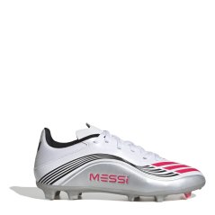 adidas F50 League Childrens Firm Ground Football Boots White/Red