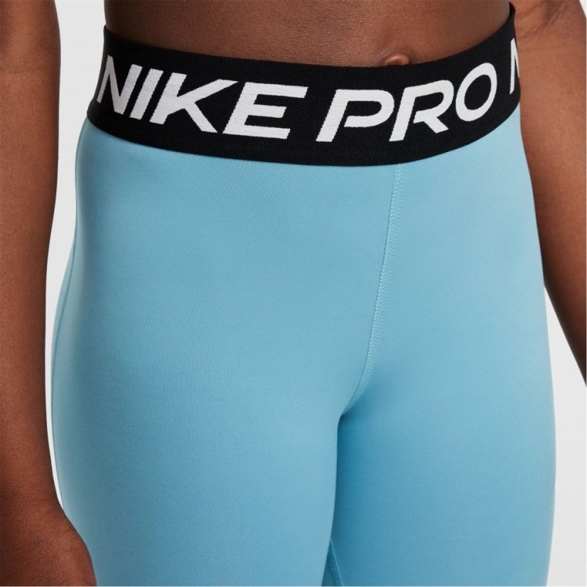 Nike Pro Girls Tights Denim Turq