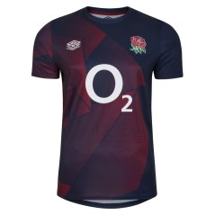 Umbro England Rugby Warm Up Shirt 2023 2024 Juniors Navy/Red