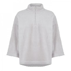 Reebok Myt Cozy Fleece Quarter-Zip Sweatshirt Womens Stucco