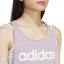 adidas Womens Essentials Linear Loose Tank Top Preloved Fig