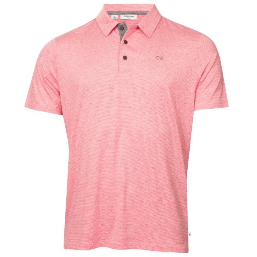 Calvin Klein Golf Men's Short-Sleeve Performance Polo Shirt Pink