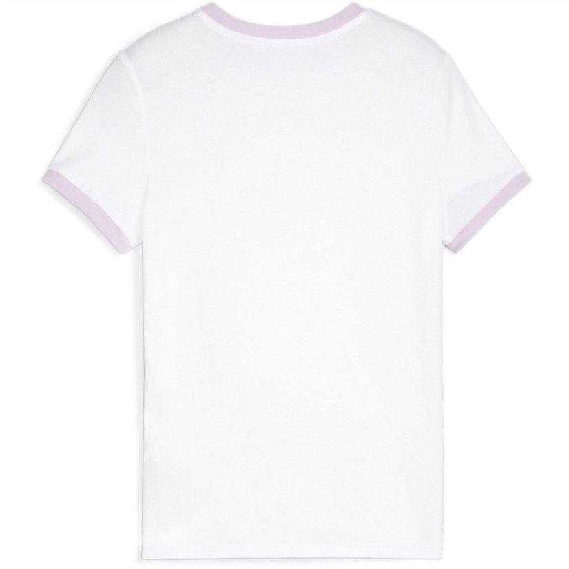 Puma Classics Match Point Logo Tee G T-Shirt Girls Puma White