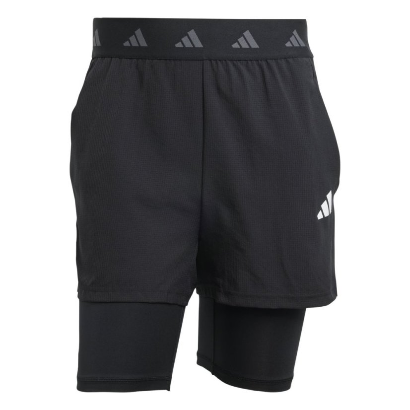 adidas Gym+ 2-in-1 pánske šortky Black/Black