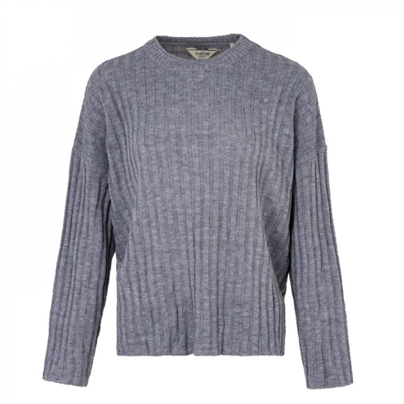 Firetrap Crew Knit Grey Marl