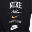 Nike Club Fleece Men's Long-Sleeve Crew Black/Orange