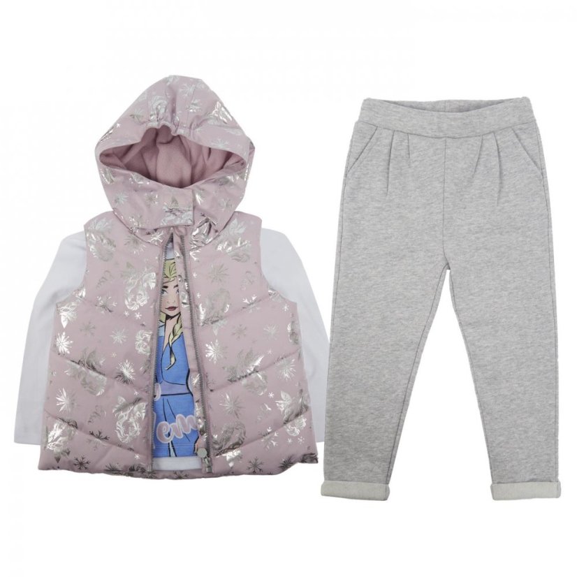 Character Kids Disney Print 3-Piece Gilet Set Frozen