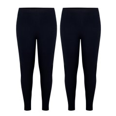 LA Gear 2 Pack Jersey Leggings Girls Black