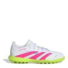 adidas Predator Childrens Astro Turf Football Boots White/Pink