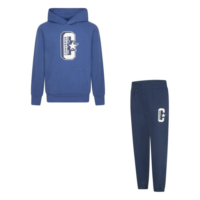 Converse Fleece Jogger Set Juniors Navy