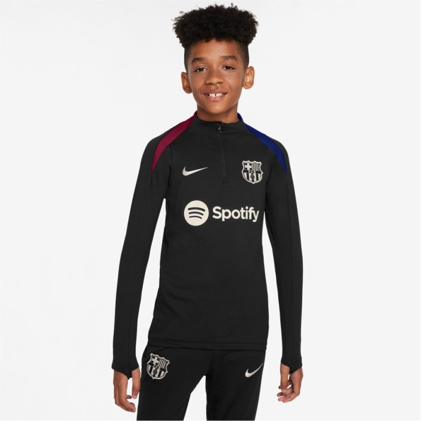 Nike Barcelona Strike Drill Top 2024 2025 Juniors Black/Noble Re