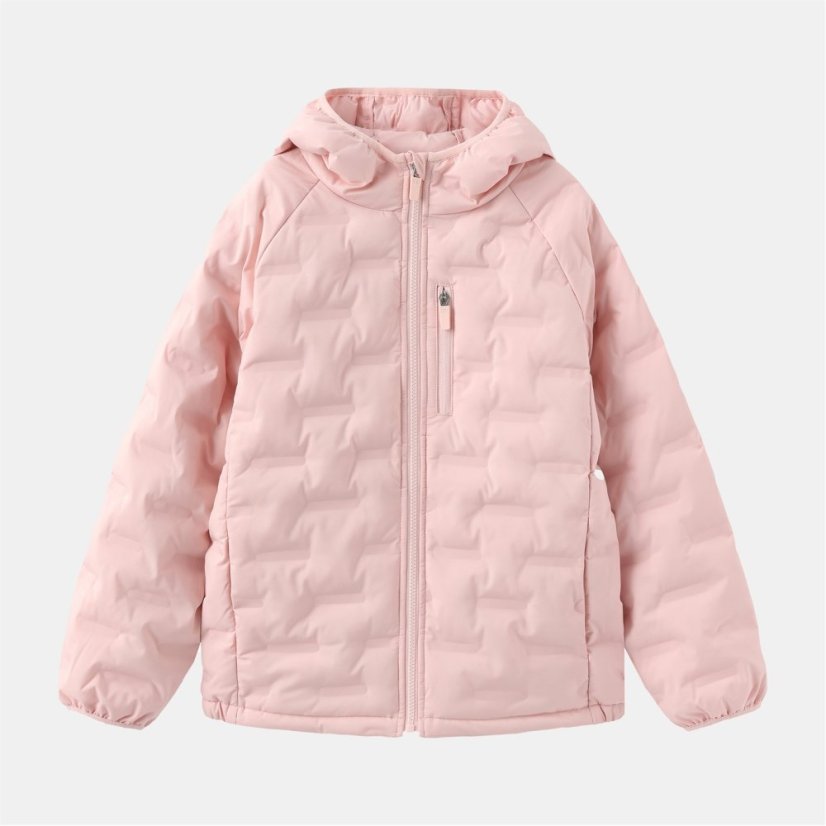 Karrimor Kids' Heat-Sealed Windproof Hooded Full Zip Insulated Puffer Jacket Pink