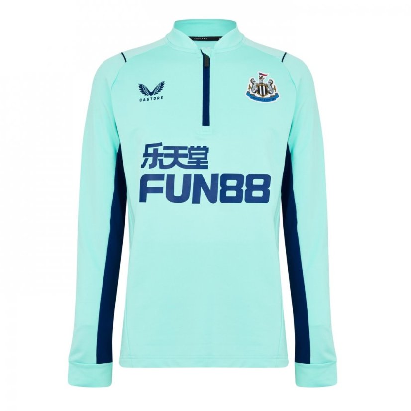 Castore Newcastle United FC quarter Zip Drill Top Mens Turquoise