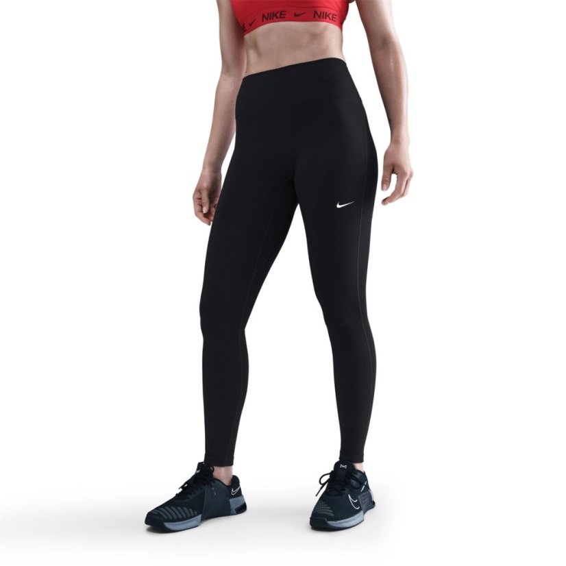 Nike One Seamless Front High-Waisted Leggings Womens Black