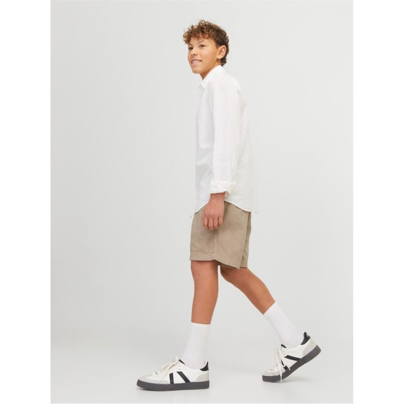 Jack and Jones Kids' Linen Woven Tracksuit Shorts Crockery