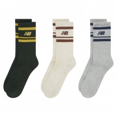 New Balance 3 Pack Stripe Crew Socks Multi