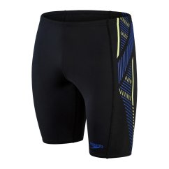 Speedo Men's Tech Panel Jam Swim Shorts Black/Blue