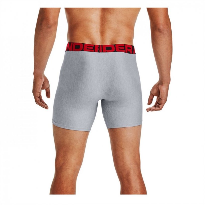 Under Armour 2 Pack 6inch Tech Boxers Mens Heather/Grey
